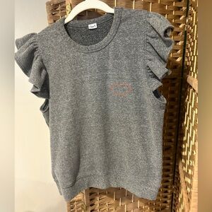 Clare V ruffle sleeve sweatshirt. Minimal wear